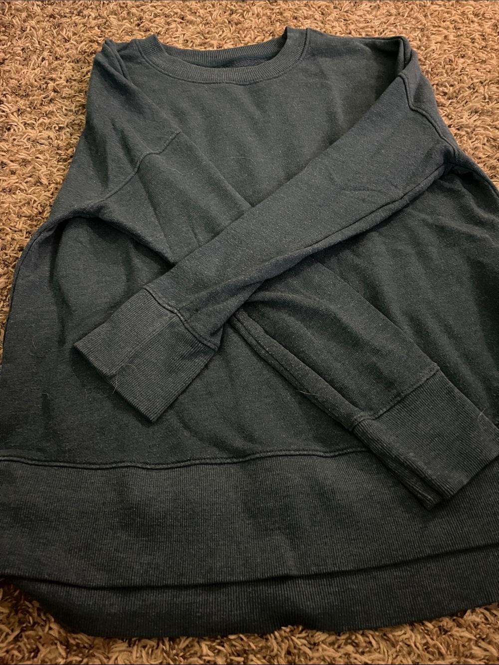 Time and Tru Dark Teal Crew Neck Sweater